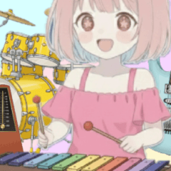 [LINEスタンプ] ♡音楽好きの女の子②