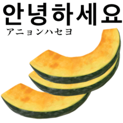 [LINEスタンプ] 国産かぼちゃ 【韓国語】