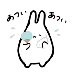 [LINEスタンプ] もっちりうさぎのもんもん3
