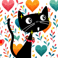 [LINEスタンプ] 黒猫がやって来た！