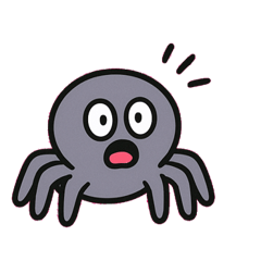 [LINEスタンプ] がんばりやクモの日常@SFW