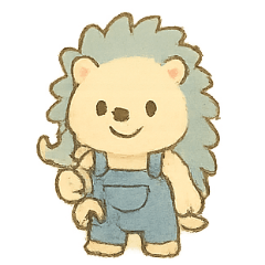 [LINEスタンプ] ハリネズミ整備士のまいにち