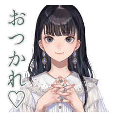 [LINEスタンプ] 清楚な女の子♡習い事おつかれさま