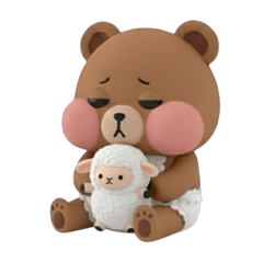 [LINEスタンプ] 気だるい赤ちゃんクマ 3D 文字なし