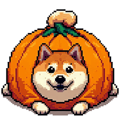 [LINEスタンプ] ハロウィンを楽しむ太っちょ柴犬