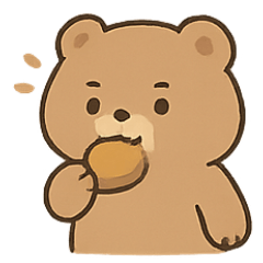 [LINEスタンプ] ミルクティーブラウンベア あさのつうきん