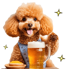 [LINEスタンプ] 酒☆トイプードル
