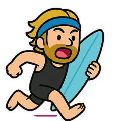 [LINEスタンプ] アツいサーファーの日常@SFW