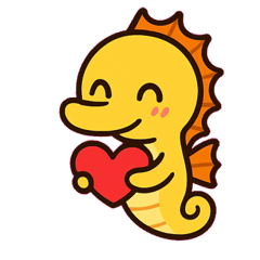 [LINEスタンプ] ふわふわタツノオトシゴ便り@SFW