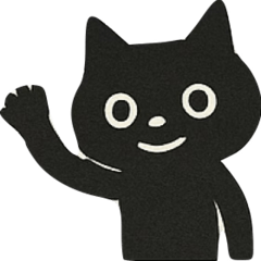 [LINEスタンプ] 黒猫言葉なしスタンプ