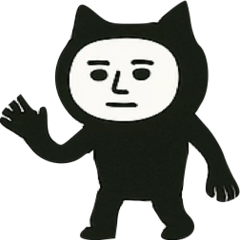 [LINEスタンプ] ねこ着ぐるみの人物