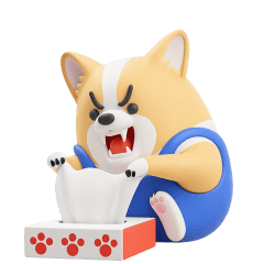 [LINEスタンプ] デカ動く 3D猛コーギー2