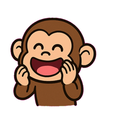 [LINEスタンプ] チンパンジーの表情えんぎ場@SFW