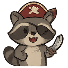 [LINEスタンプ] かいぞくあらいぐま たからクルー