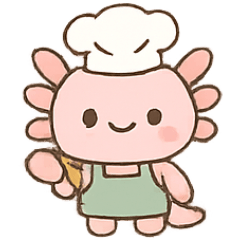 [LINEスタンプ] シェフウーパールーパー すいーとキッチン