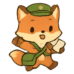 [LINEスタンプ] きつね郵便屋 森の配達日和