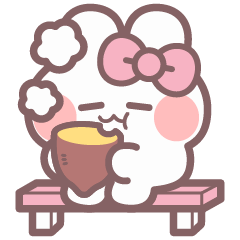 [LINEスタンプ] 秋を生きるうしゃぎ！！ ピンク