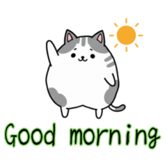 [LINEスタンプ] 【英語スタンプ】まるかわネコ