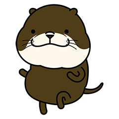 [LINEスタンプ] かわいい カワウソさん