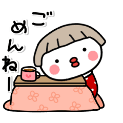 [LINEスタンプ] ▶動く！まるこ2。冬のメッセージ