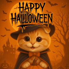 [LINEスタンプ] 飛び出すハロウィンにゃん！