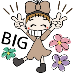 [LINEスタンプ] おちゃめの元気が出る会話BIG♡毎日使える