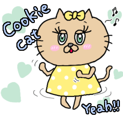 [LINEスタンプ] 猫のクッキーちゃんの日常スタンプ♡
