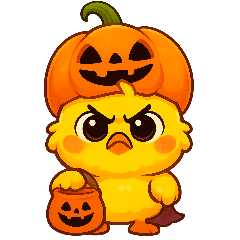 [LINEスタンプ] ハロウィンの変幻自在のひよこ