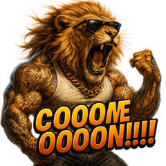 [LINEスタンプ] 大絶叫ライオン！！