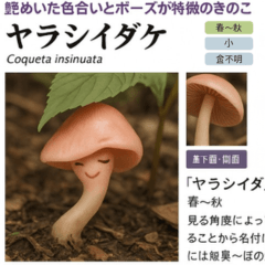 [LINEスタンプ] ⚫架空のキノコ図鑑で日常会話 シュール下品