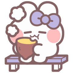 [LINEスタンプ] 秋を生きるうしゃぎ！！ 紫色