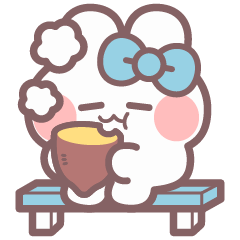 [LINEスタンプ] 秋を生きるうしゃぎ！！ 水色