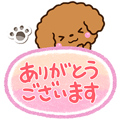 [LINEスタンプ] トイプードル【レッド】吹き出し