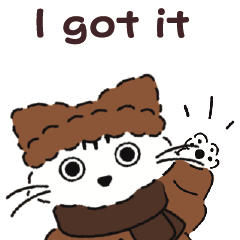 [LINEスタンプ] ダウンを着た動物たち 秋冬 英語 english