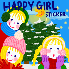 [LINEスタンプ] みんなのハッピースタンプ❤️冬バージョン