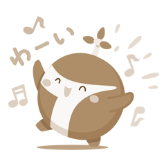 [LINEスタンプ] 「ここちぃ」（セピアver.）