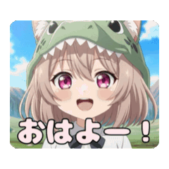 [LINEスタンプ] がぶがぶ恐竜みなみアニメーション