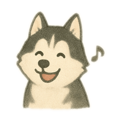 [LINEスタンプ] シベリアンハスキー 文字少なめ