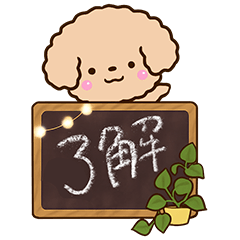 [LINEスタンプ] トイプードル「アプリコット」カフェ