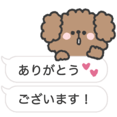 [LINEスタンプ] トイプードルさん◎吹き出し #2