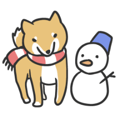 [LINEスタンプ] 柴犬スタンプ（冬）