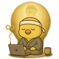 [LINEスタンプ] まだ修行中。ヒヨコの副業日記