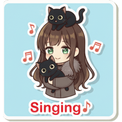 [LINEスタンプ] お姉さんと黒猫たち