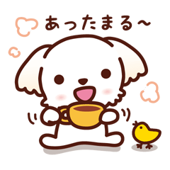 [LINEスタンプ] マルチーズ_モモの秋冬模様