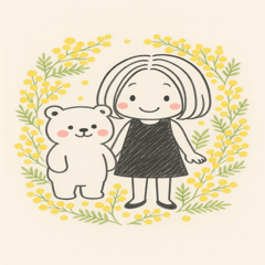 [LINEスタンプ] 女のコと白くまの日常スタンプ