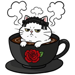 [LINEスタンプ] 猫茶〜ツンデレゴスロリ猫様の日常〜