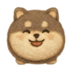[LINEスタンプ] まんまるしば犬