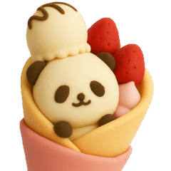[LINEスタンプ] もちもち3D★洋菓子パンダの褒め