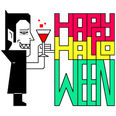 [LINEスタンプ] モダンライン・ハロウィンモンスターズ