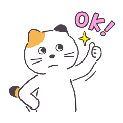[LINEスタンプ] 普通の三毛猫